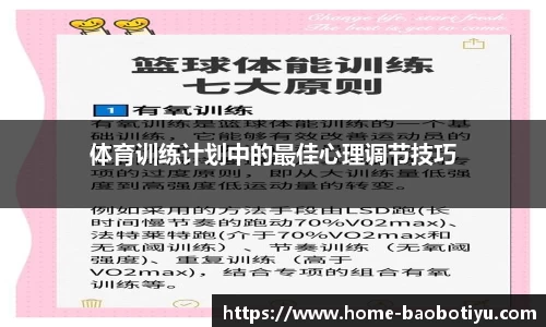 体育训练计划中的最佳心理调节技巧